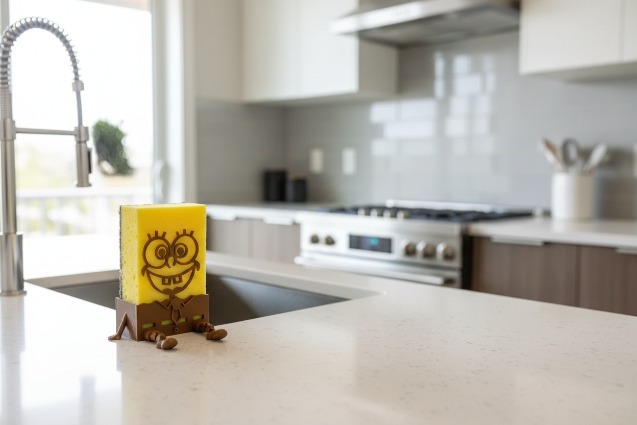 Suporte para Esponja em Cozinha Moderna